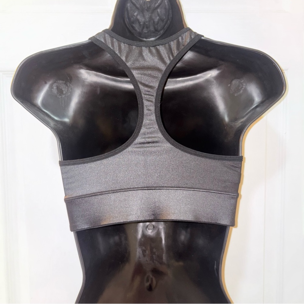 Black Shiny Sports Bra - Picture 6 of 9